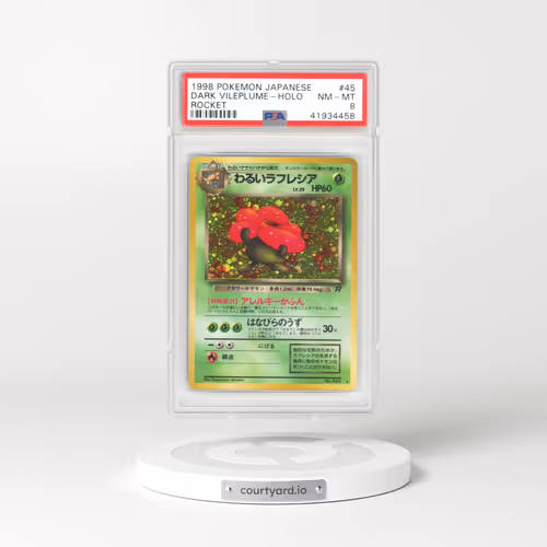 1997 Pokémon Rocket #45 Dark Vileplume - Holo (PSA 8 NM-MT)