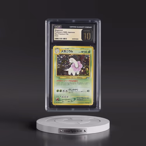1999 Neo Premium File Meganium - No Rarity - Holo (CGC 10 PRISTINE)