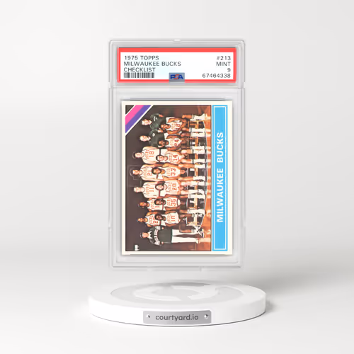1975 Topps #213 Milwaukee Bucks - Checklist (PSA 9 MINT)