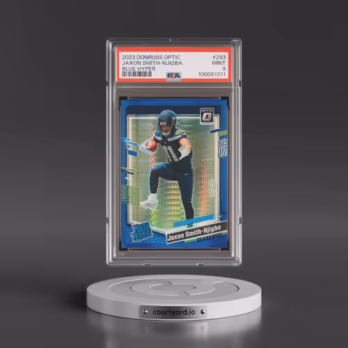 2023 Panini Donruss Optic #293 Jaxon Smith-Njigba - Blue Hyper (PSA 9 MINT)