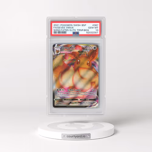 2021 Pokémon Swsh Black Star Promo #087 Eevee Vmax - Full Art Shining Fates Elite Trainer Box (PSA 1