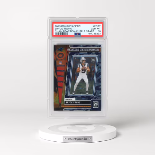 2023 Panini Donruss Optic Chain Reaction #CRBY Bryce Young - Purple Stars (PSA 10 GEM MINT)