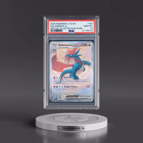 2025 Pokémon Jtg EN-Journey Together #187 Salamence EX - Holo Special Illustration Rare (PSA 10 GEM
