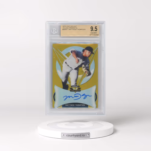2019 Leaf Valiant Yellow Prismatic #BAMT1 Matthew Thompson (BGS 9.5 GEM MINT)