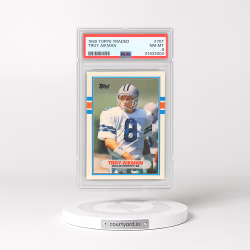 1989 Topps Traded #70T Troy Aikman (PSA 8 NM-MT)