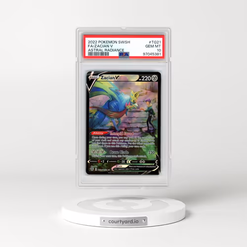 2022 Pokémon Sword & Shield Astral Radiance #TG21 Zacian V - Holo Full Art (PSA 10 GEM MINT)