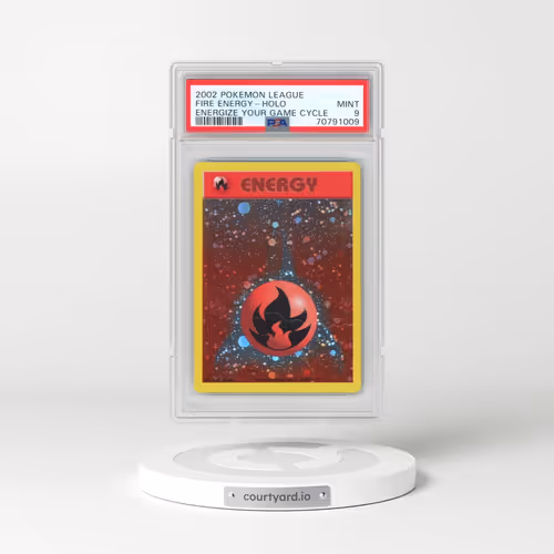 2002 Pokémon League Energize Your Game Cycle Fire Energy - Holo (PSA 9 MINT)