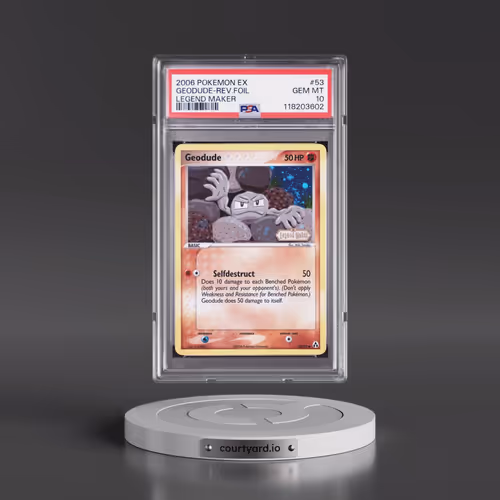 2006 Pokémon EX Legend Maker #53 Geodude - Reverse Foil (PSA 10 GEM MINT)