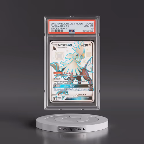 2019 Pokémon Sun & Moon Hidden Fates #SV79 Silvally GX - Holo Full Art (PSA 10 GEM MINT)