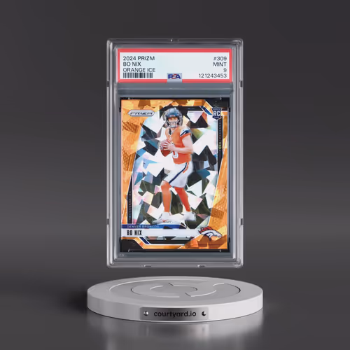 2024 Panini Prizm #309 Bo Nix - Orange Ice (PSA 9 MINT)