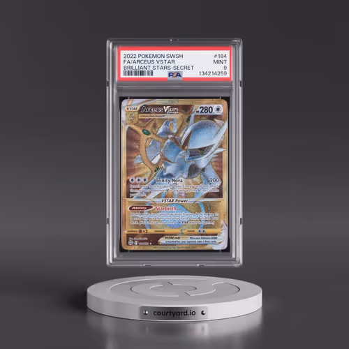 2022 Pokémon Sword & Shield Brilliant Stars #184 Arceus Vstar - Full Art Secret (PSA 9 MINT)