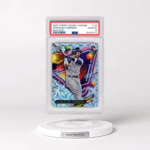 2023 Topps Cosmic Chrome #134 Oswaldo Cabrera - Nucleus Refractor (PSA 10 GEM MINT)
