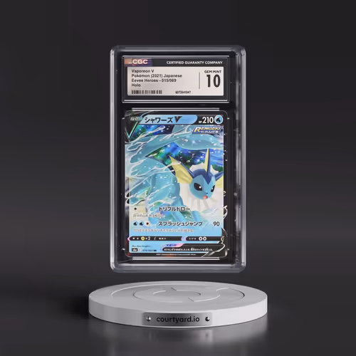 2021 Eevee Heroes #015/069 Vaporeon V - Holo (CGC 10 GEM MINT)