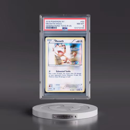2016 Pokémon XY Generations #53 Meowth - Holo Toys R US (PSA 8 NM-MT)
