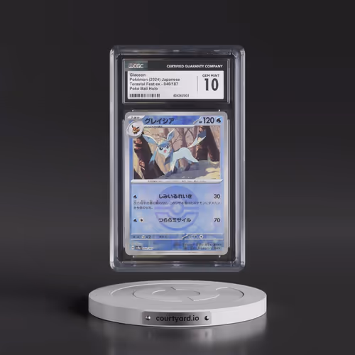 2024 High Class Pack: Terastal Fest ex - sv8a #040/187 Glaceon - Poké Ball Holo (CGC 10 GEM MINT)