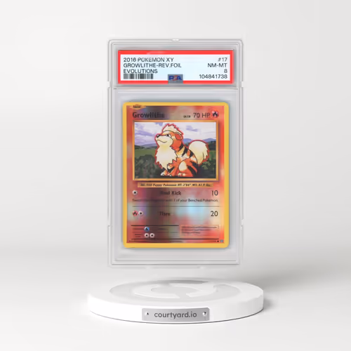 2016 Pokémon XY Evolutions #17 Growlithe - Reverse Foil (PSA 8 NM-MT)