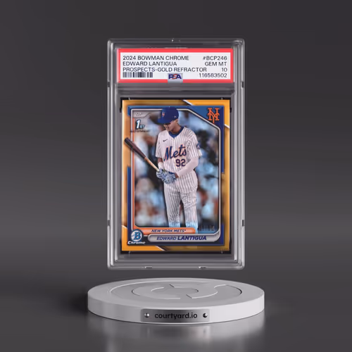 2024 Bowman Chrome Prospects #BCP246 Edward Lantigua - Gold Refractor (PSA 10 GEM MINT)
