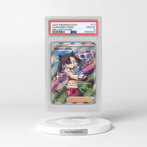 2022 Pokémon Sword & Shield Brilliant Stars #171 Marnie's Pride - Full Art (PSA 10 GEM MINT)