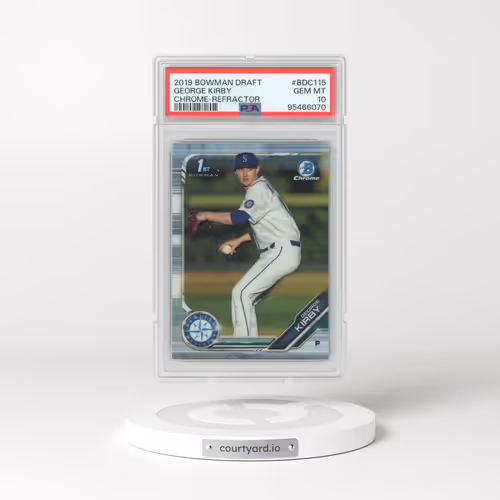 2019 Bowman Draft #BDC115 George Kirby - Chrome-Refractor (PSA 10 GEM MINT)