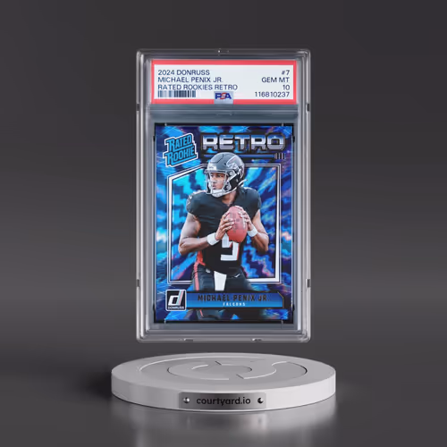 2024 Panini Donruss Rated Rookies Retro #7 Michael Penix Jr. (PSA 10 GEM MINT)
