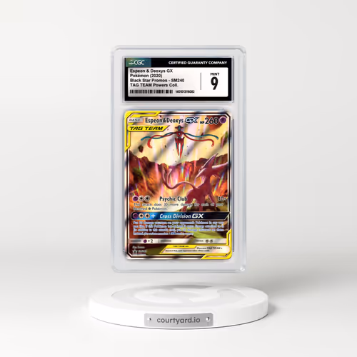 2016 Black Star Promos - Sun & Moon #SM240 Espeon & Deoxys GX - Holo TAG TEAM Powers Collection (CGC 9 MINT)
