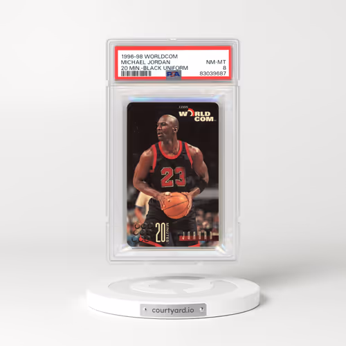 1998 Worldcom Calling Cards Michael Jordan - 20 Min.-Black Uniform (PSA 8 NM-MT)