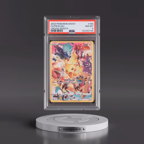 2023 Pokémon Sword and Shield Crown Zenith #160 Pikachu - Full Art (PSA 8 NM-MT)