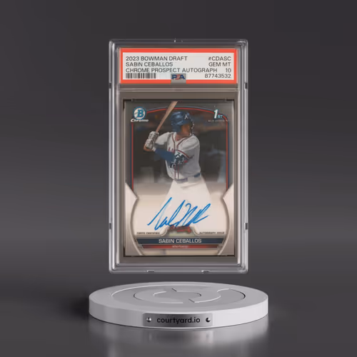 2023 Bowman Draft Chrome Prospect Autograph #CDASC Sabin Ceballos (PSA 10 GEM MINT)