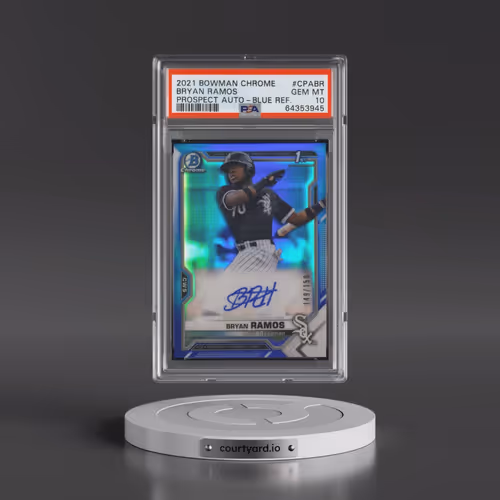 2021 Bowman Chrome Prospect Autographs #CPABR Bryan Ramos - Blue Refractor (PSA 10 GEM MINT)