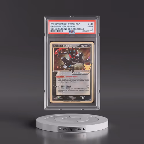 2021 Pokémon Swsh Black Star Promo #144 Greninja-Gold Star - Celebrations Elite Trainer Box (PSA 9 M