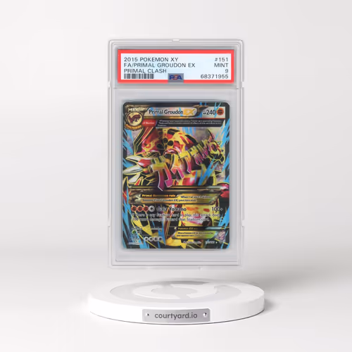 2015 Pokémon XY Primal Clash #151 Primal Groudon EX - Holo Full Art (PSA 9 MINT)