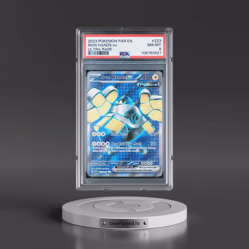 2023 Pokémon Par EN-Paradox Rift #223 Iron Hands EX - Holo Ultra Rare (PSA 8 NM-MT)