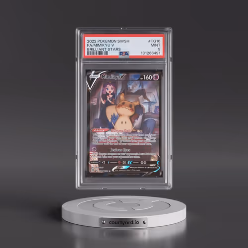 2022 Pokémon Sword & Shield Brilliant Stars #TG16 Mimikyu V - Holo Full Art (PSA 9 MINT)
