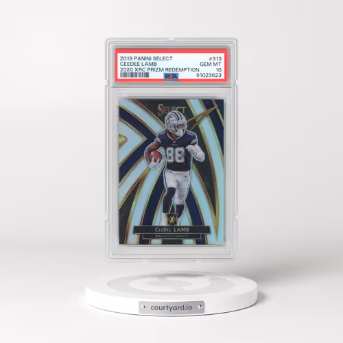 2019 Panini Select 2020 Xrc Prizm Redemption #313 Ceedee Lamb (PSA 10 GEM MINT)