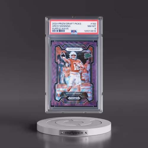 2024 Panini Prizm Draft Picks #192 Arch Manning - Purple Wave (PSA 8 NM-MT)