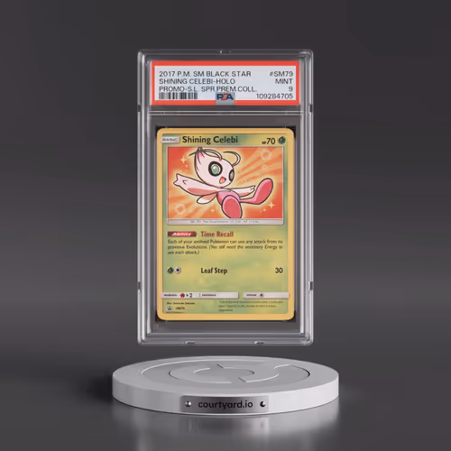 2017 Pokémon SM Black Star Promo #SM79 Shining Celebi - Holo Holo Shining Legends Super Premium Coll