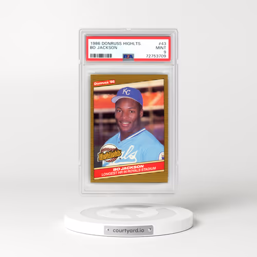 1986 Donruss Highlights #43 Bo Jackson (PSA 9 MINT)