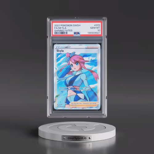 2021 Pokémon Sword & Shield Shining Fates #072 Skyla - Full Art (PSA 10 GEM MINT)