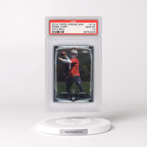 2014 Topps Chrome Mini #115 Derek Carr - With Ball (PSA 10 GEM MINT)