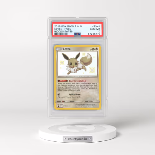 2019 Pokémon Sun & Moon Hidden Fates #SV41 Eevee - Holo (PSA 10 GEM MINT)