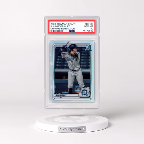 2020 Bowman Draft #BD188 Julio Rodriguez - Chrome-Refractor (PSA 10 GEM MINT)