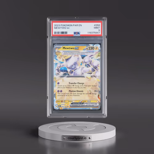 2023 Pokémon Par EN-Paradox Rift #058 Mewtwo EX - Holo (PSA 9 MINT)