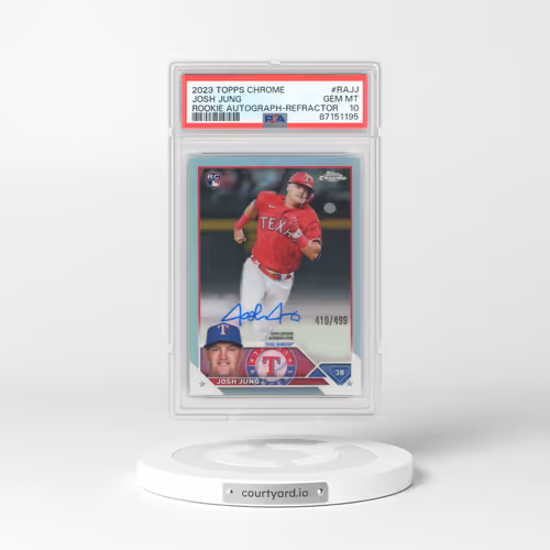 2023 Topps Chrome Rookie Autograph #RAJJ Josh Jung - Refractor (PSA 10 GEM MINT)