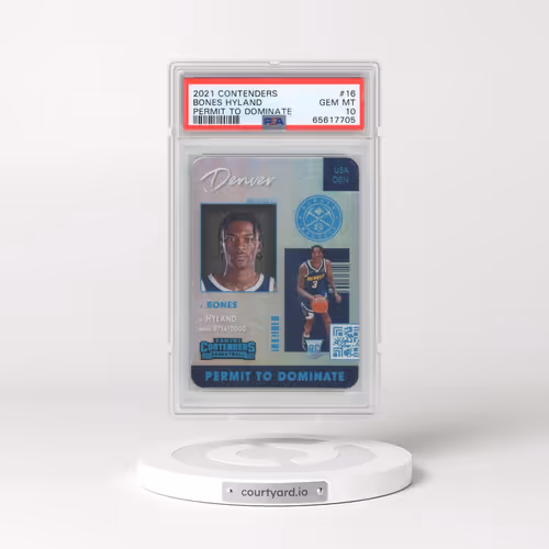 2021 Panini Contenders Permit to Dominate #16 Bones Hyland (PSA 10 GEM MINT)