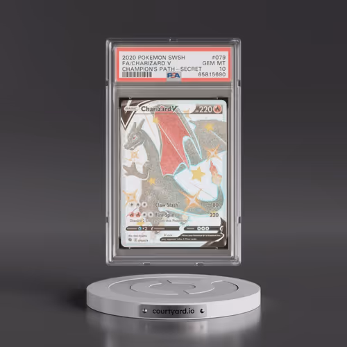 2020 Pokémon Sword & Shield Champion's Path #079 Charizard V - Holo Full Art Secret (PSA 10 GEM MINT