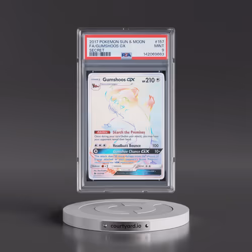 2017 Pokémon Sun & Moon #157 Gumshoos GX - Holo Full Art Secret (PSA 9 MINT)