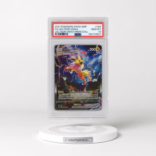 2021 Pokémon Swsh Black Star Promo #184 Jolteon Vmax - Full Art Jolteon Vmax Premium Collection (PSA 10 GEM MINT)