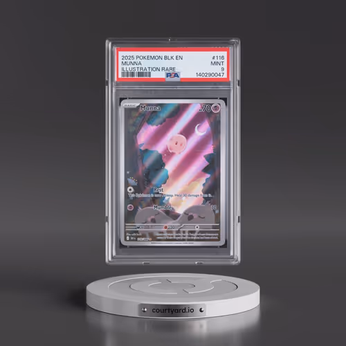 2025 Pokémon Blk EN-Black Bolt #116 Munna - Illustration Rare (PSA 9 MINT)