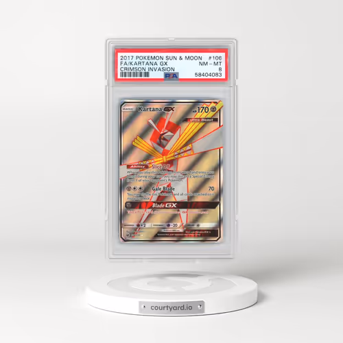 2017 Pokémon Sun & Moon Crimson Invasion #106 Kartana GX - Holo Full Art (PSA 8 NM-MT)
