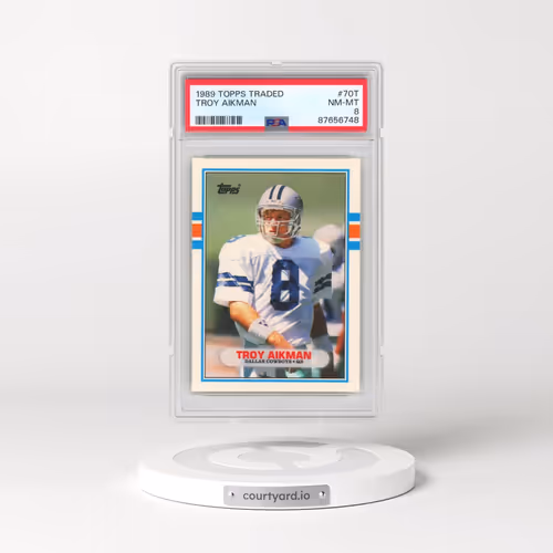 1989 Topps Traded #70T Troy Aikman (PSA 8 NM-MT)